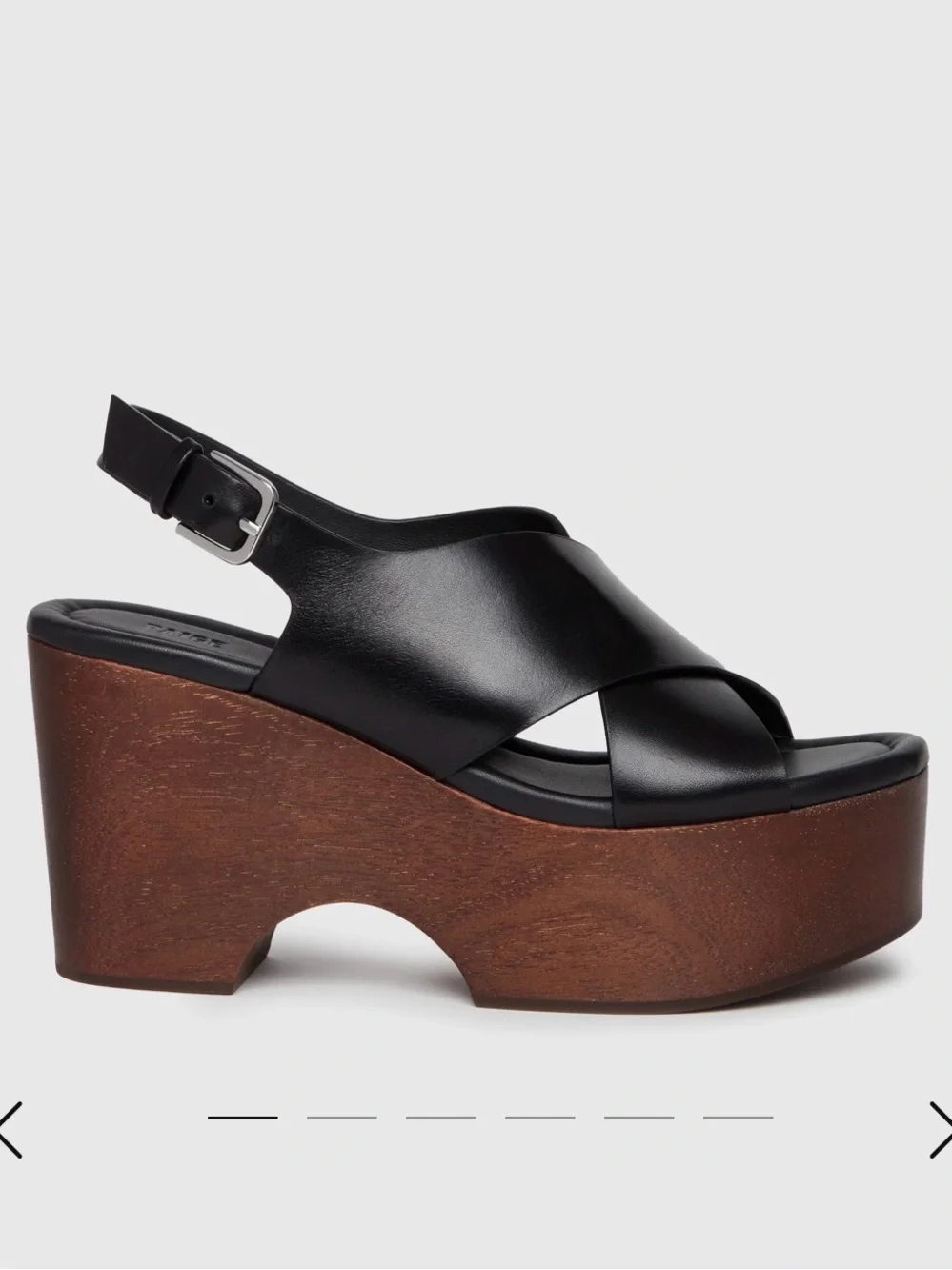 Black Leather Paige Platform Sandals